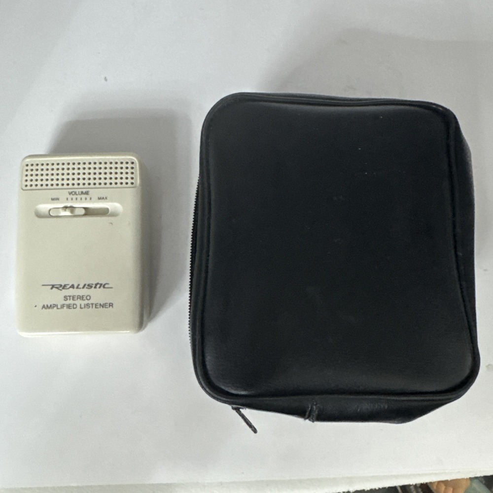 Realistic 33-1093 Stereo Amplified Listener Radio Shack Untested